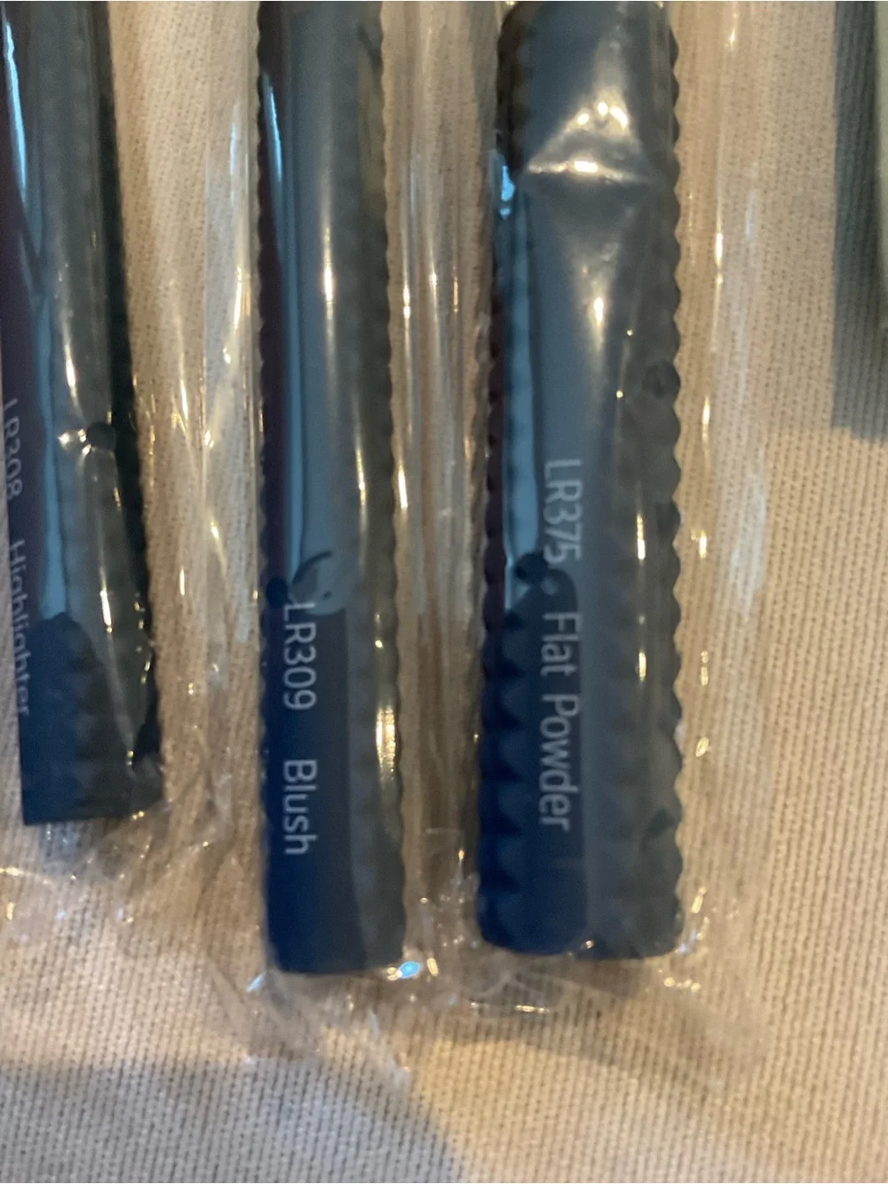 LARUCE Navy & Silver Makeup Brush Set - 4 Piece